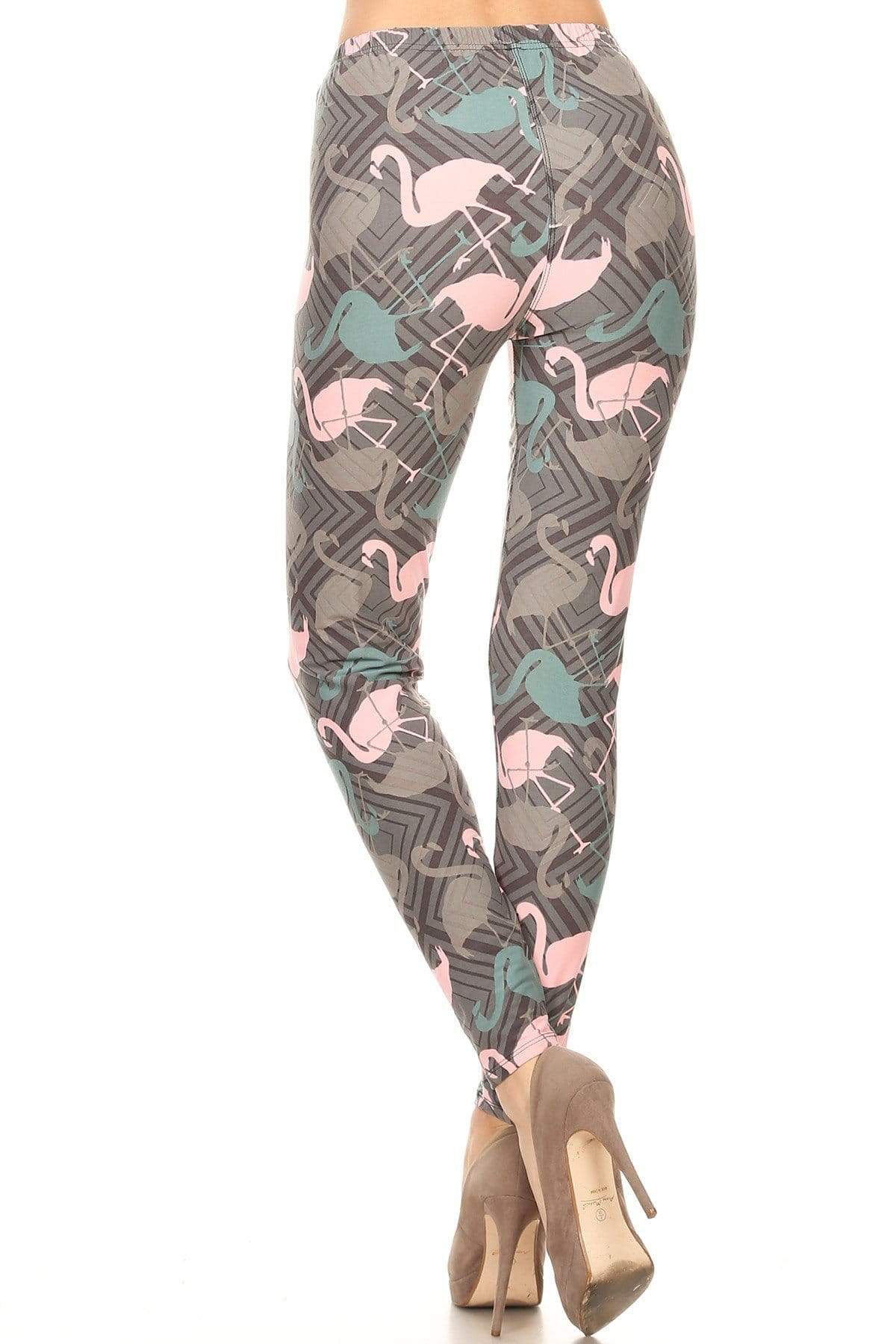OxLaLa Leggings Pink Flamingos Pink Flamingos - Soft, comfortable leggings. Beautiful designs and patterns. 