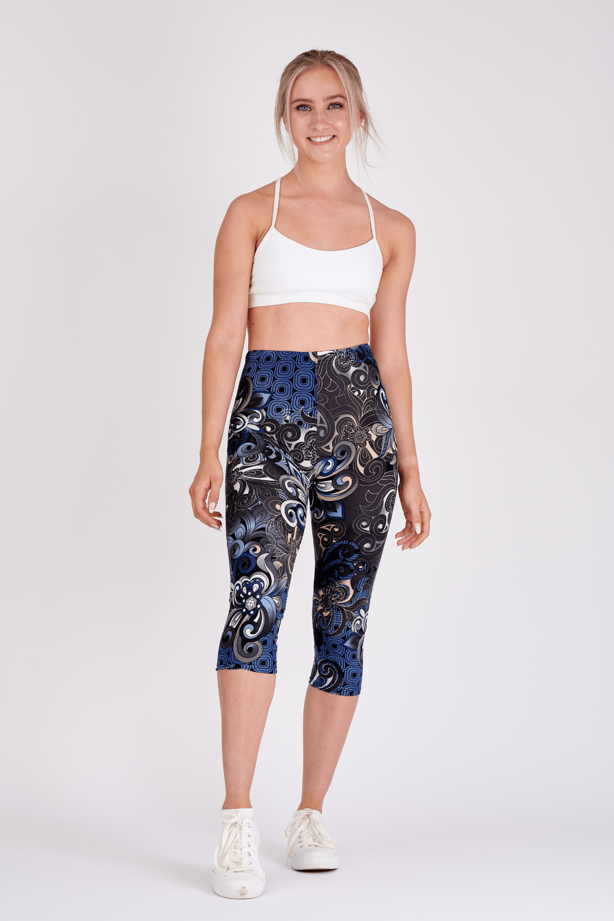 oolala Capri Blue Raven Capri 🦋 oolala ButterflySoft™ | Blue Raven Capri Limited Edition Women's Leggings