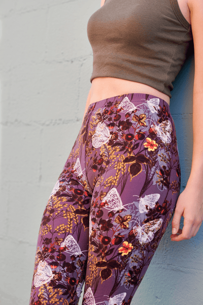 oolala Capri White Monarch Capri 🦋 oolala ButterflySoft™ | White Monarch Capri Limited Edition Women's Leggings