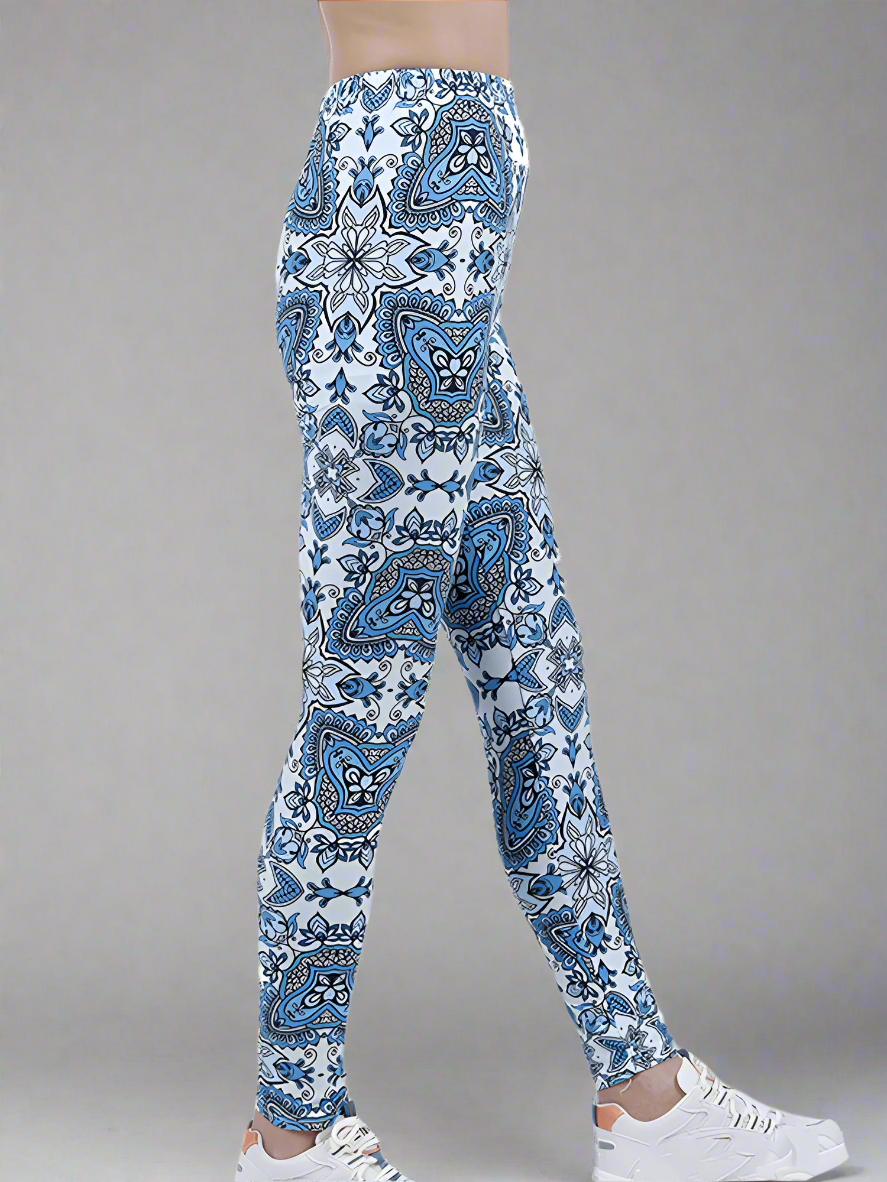 oolala Leggings Cerulean Bloom Cerulean Bloom