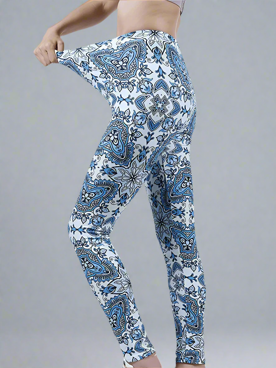 oolala Leggings Cerulean Bloom Cerulean Bloom