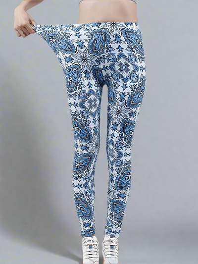 oolala Leggings Cerulean Bloom Cerulean Bloom