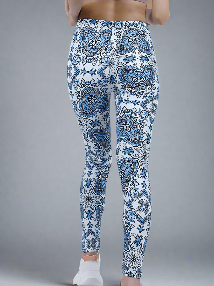 oolala Leggings Cerulean Bloom Cerulean Bloom