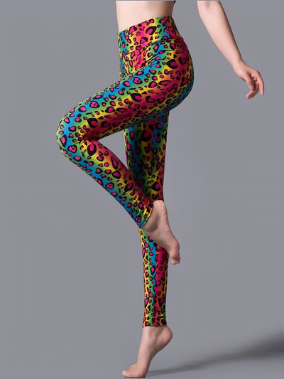 oolala Leggings Electric Leopard Yoga Band Electric Leopard Yoga Band