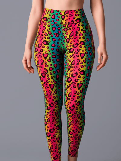 oolala Leggings Electric Leopard Yoga Band Electric Leopard Yoga Band