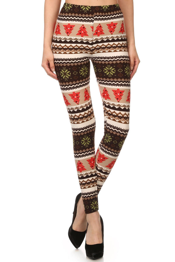 oolala Leggings Evergreen Fairisle 🦋 oolala ButterflySoft™ | Evergreen Fairisle Limited Edition Women's Leggings
