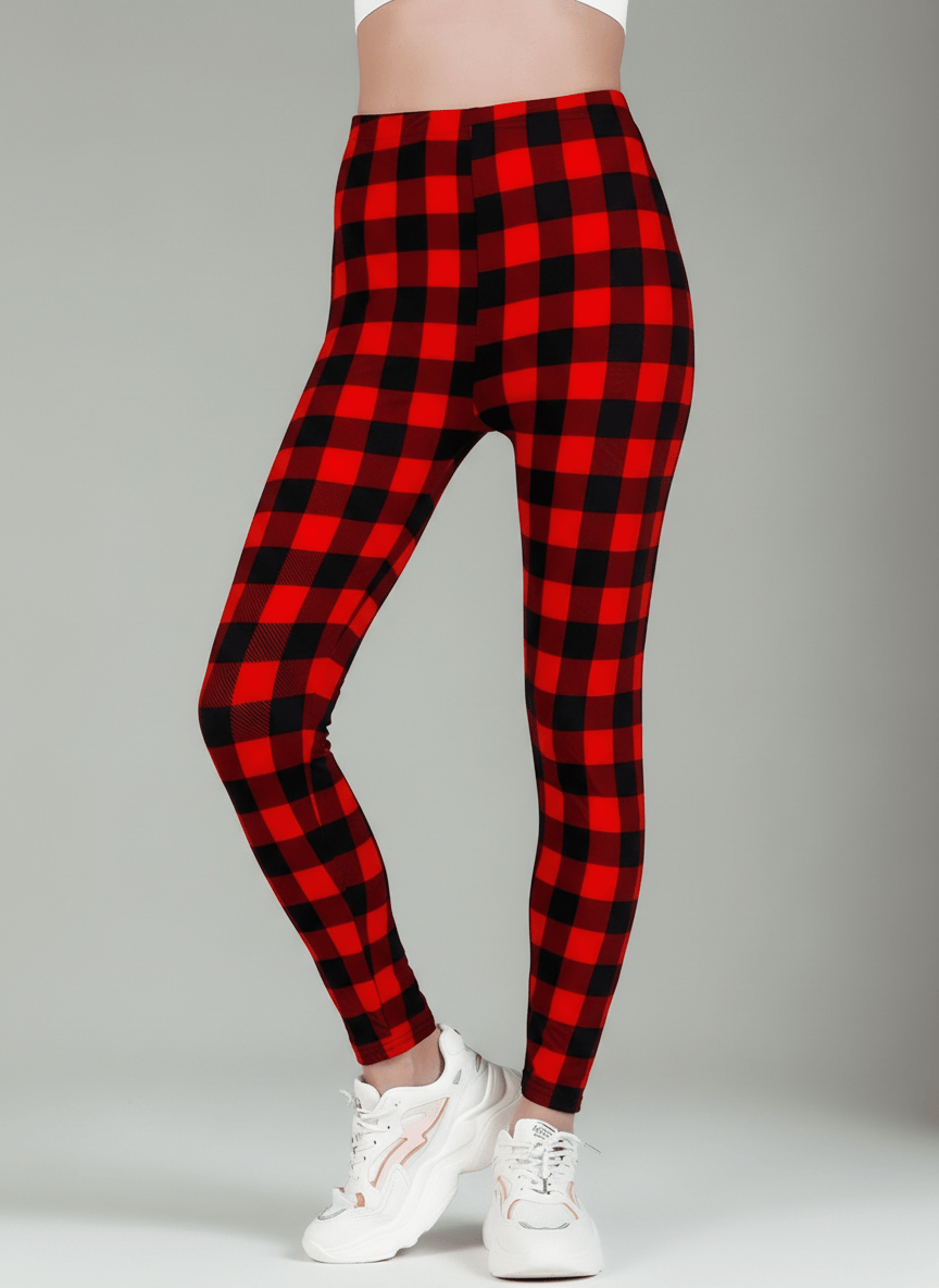 oolala Leggings Holiday Hearth Plaid Holiday Hearth Plaid