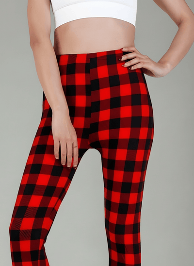 oolala Leggings Holiday Hearth Plaid Holiday Hearth Plaid