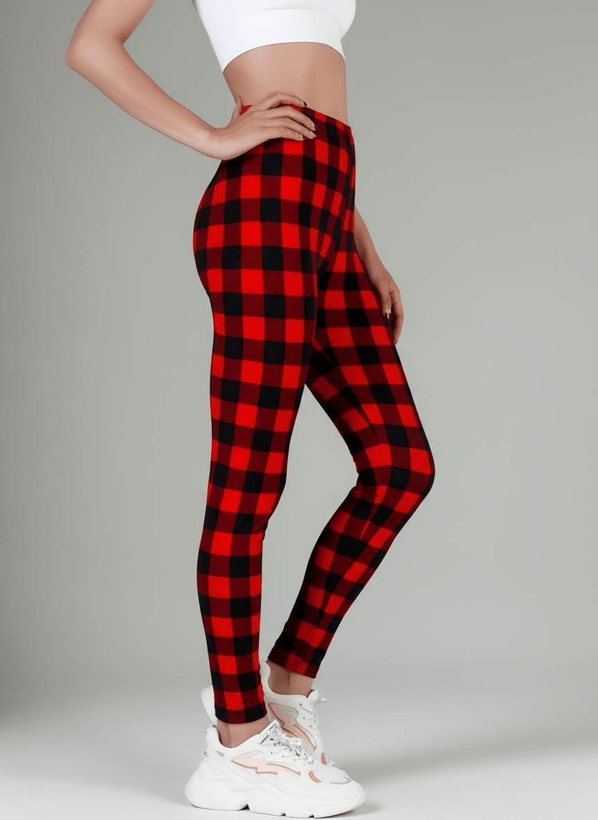 oolala Leggings Holiday Hearth Plaid Holiday Hearth Plaid
