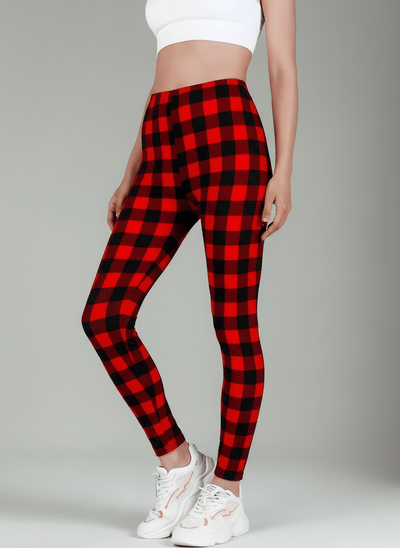 oolala Leggings Holiday Hearth Plaid Holiday Hearth Plaid