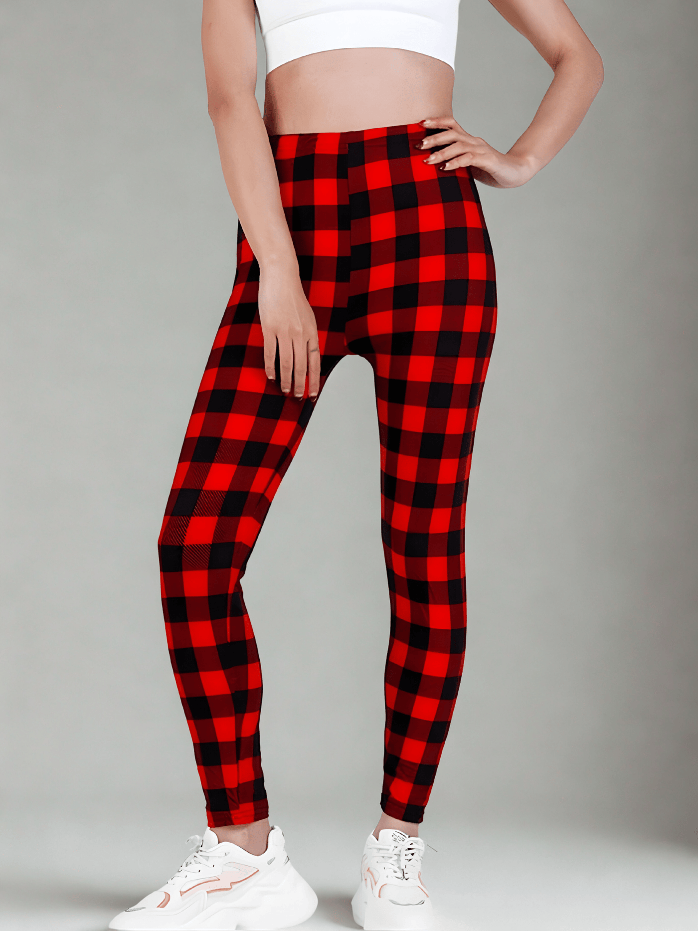 oolala Leggings Holiday Hearth Plaid Holiday Hearth Plaid