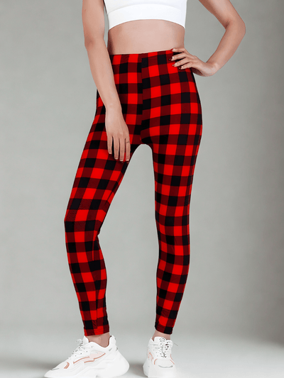 oolala Leggings Holiday Hearth Plaid Holiday Hearth Plaid