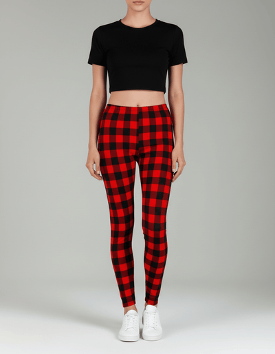 oolala Leggings Holiday Hearth Plaid Holiday Hearth Plaid