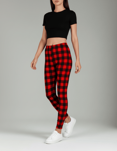 oolala Leggings Holiday Hearth Plaid Holiday Hearth Plaid