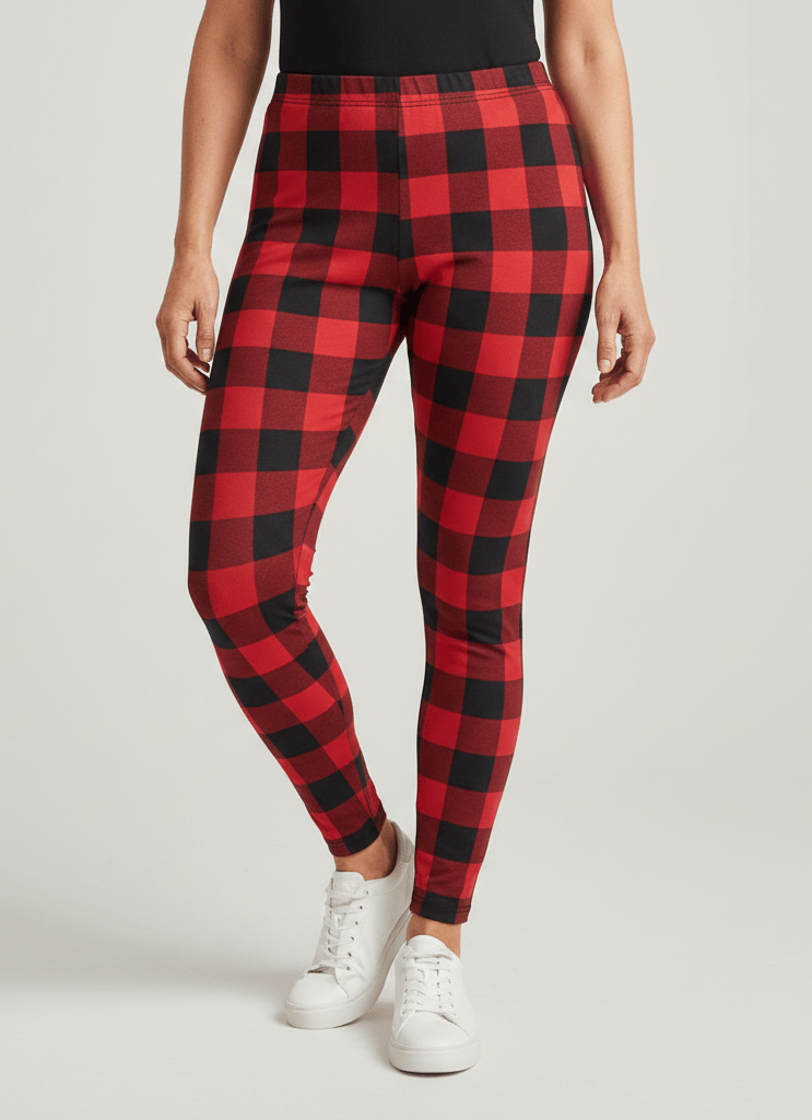 oolala Leggings Holiday Hearth Plaid Holiday Hearth Plaid