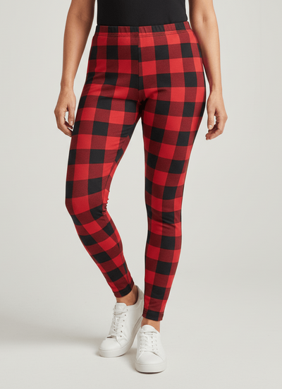 oolala Leggings Holiday Hearth Plaid Holiday Hearth Plaid
