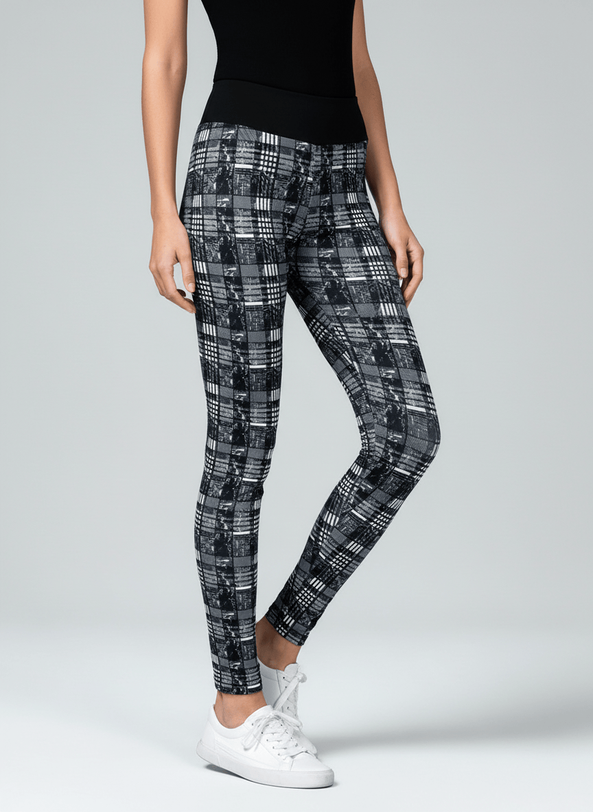 oolala Leggings Midnight Cabin Plaid Midnight Cabin Plaid