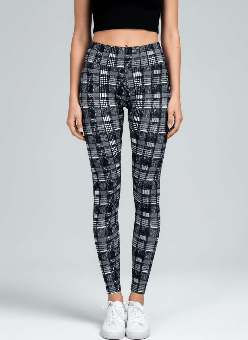 oolala Leggings Midnight Cabin Plaid Midnight Cabin Plaid