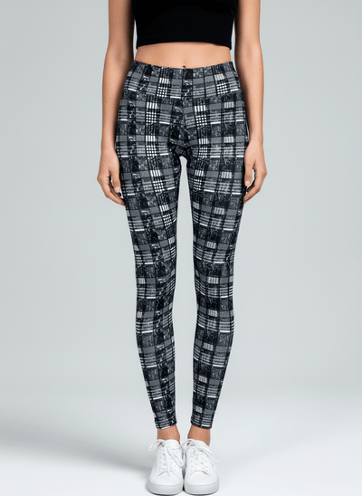 oolala Leggings Midnight Cabin Plaid Midnight Cabin Plaid
