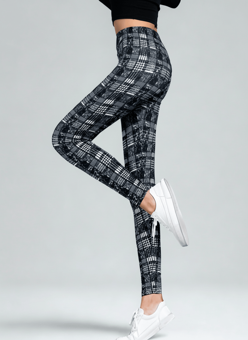 oolala Leggings Midnight Cabin Plaid Midnight Cabin Plaid