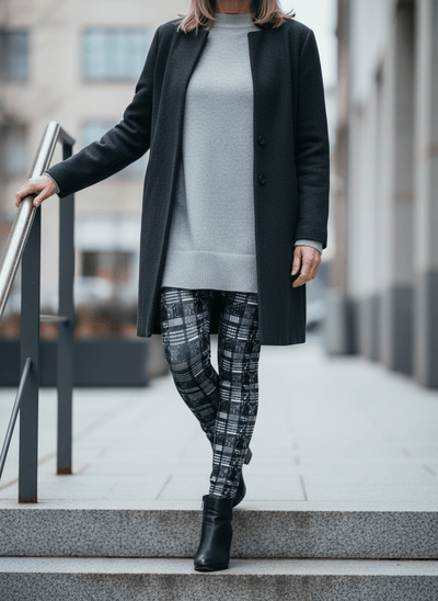 oolala Leggings Midnight Cabin Plaid Midnight Cabin Plaid