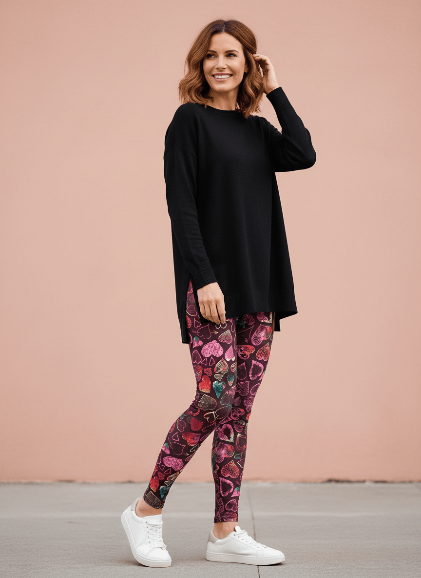 oolala Leggings Midnight Heartbeat Midnight Heartbeat