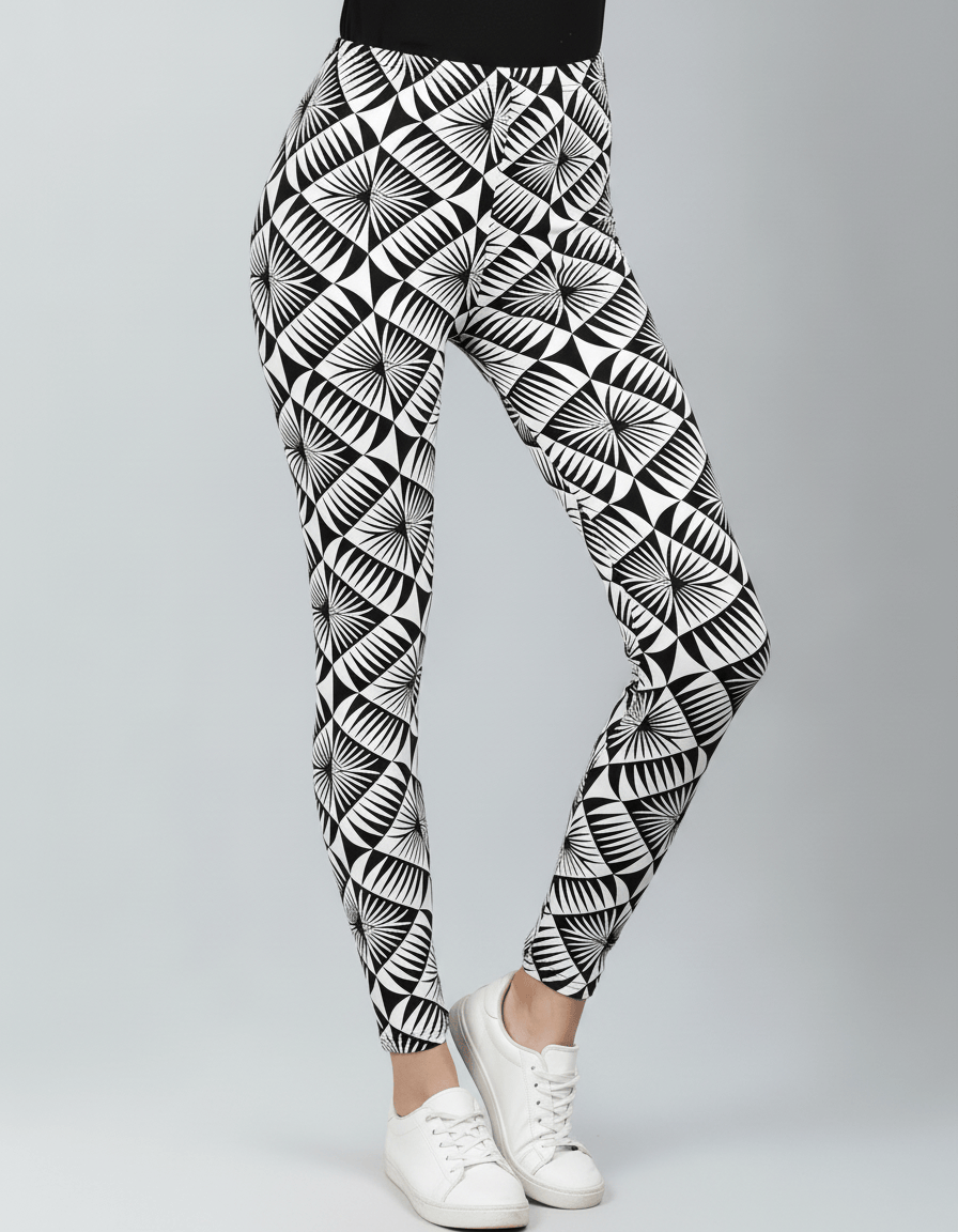 oolala Leggings Optic Grid Edge Optic Grid Edge