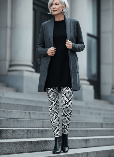oolala Leggings Optic Grid Edge Optic Grid Edge