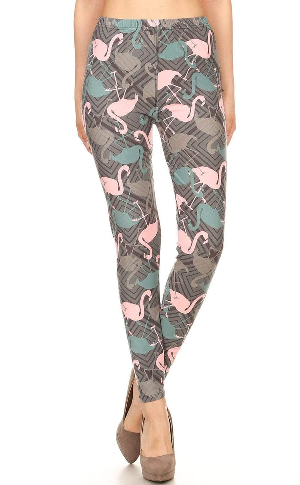 oolala Leggings Pink Flamingos 🦋 oolala ButterflySoft™ | Pink Flamingos Limited Edition Women's Leggings