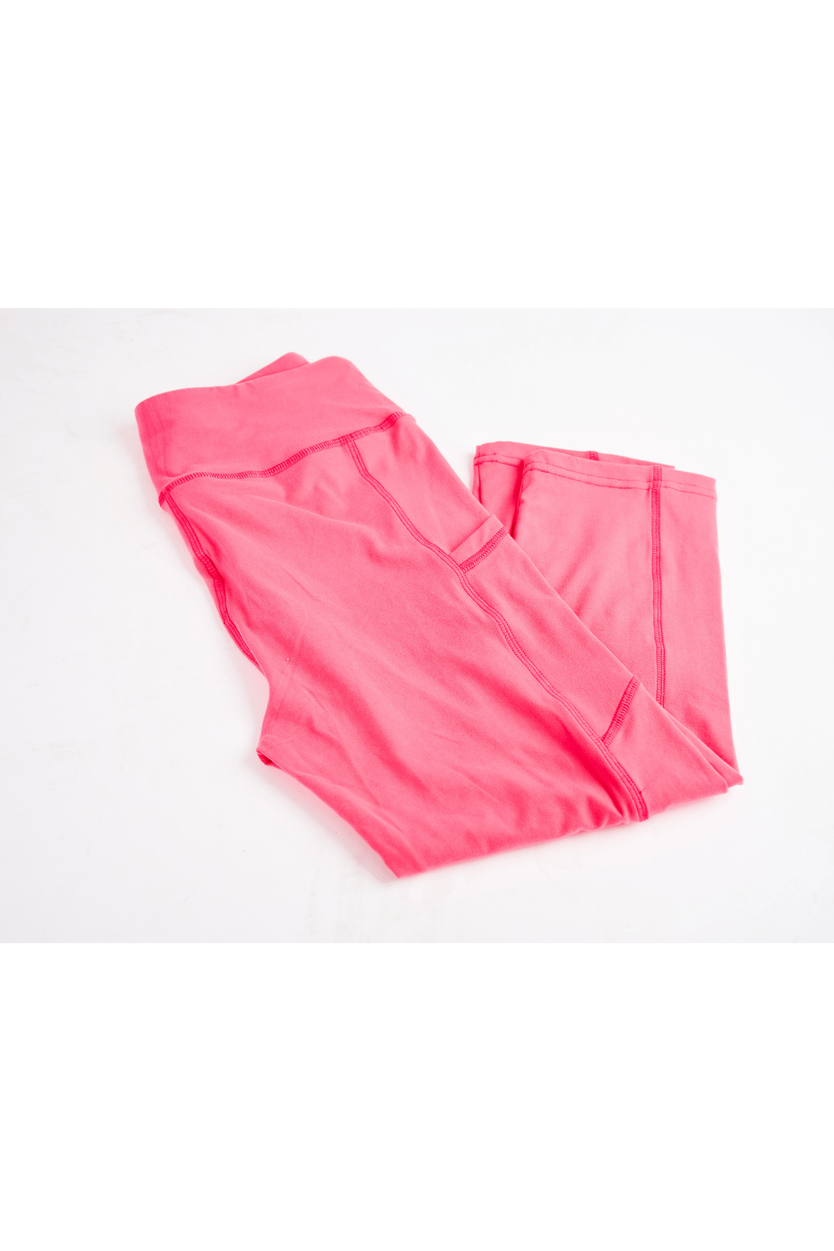 oolala Capri Solid Capri with Pockets 🦋 oolala ButterflySoft™ | Solid Capri with Pockets Women's Leggings#color_pink