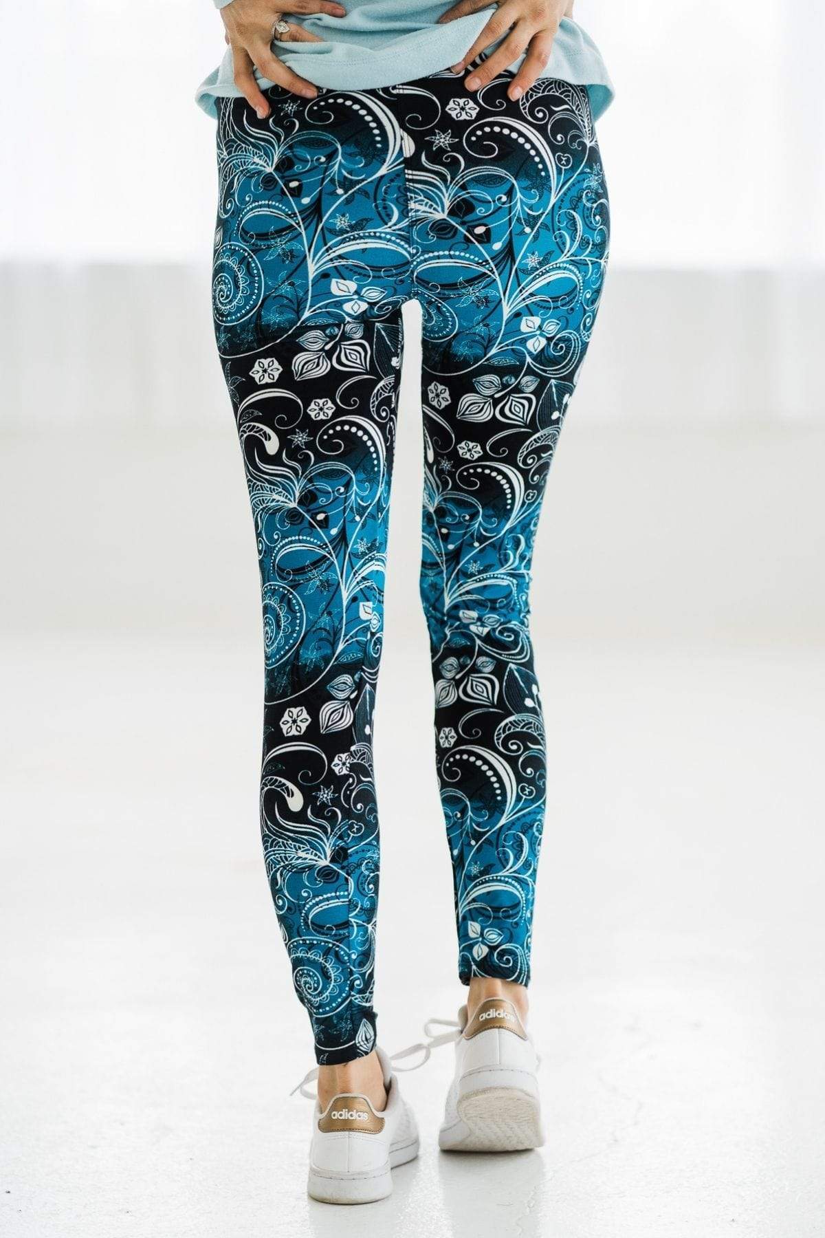 OxLaLa Leggings Blue Crush Blue Crush - Soft, comfortable leggings. Beautiful designs and patterns. 