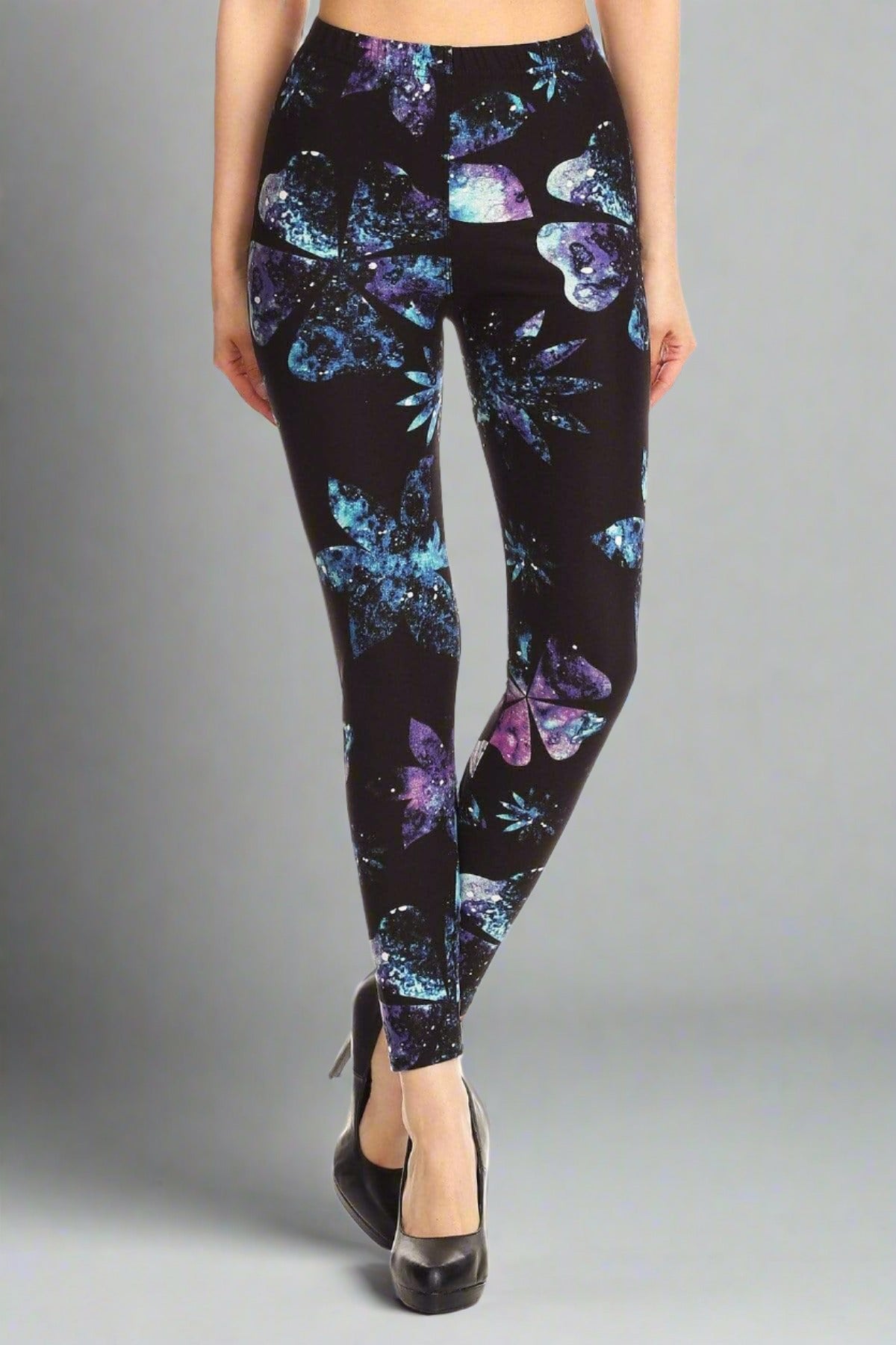 OxLaLa Leggings Galaxy Flowers Galaxy Flowers - Soft, comfortable leggings. Beautiful designs and patterns. 